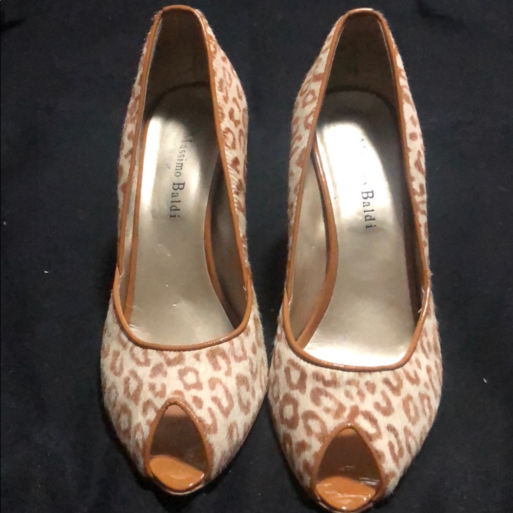 Animal Print/Calf hair peep toe heel *MAKE OFFER*